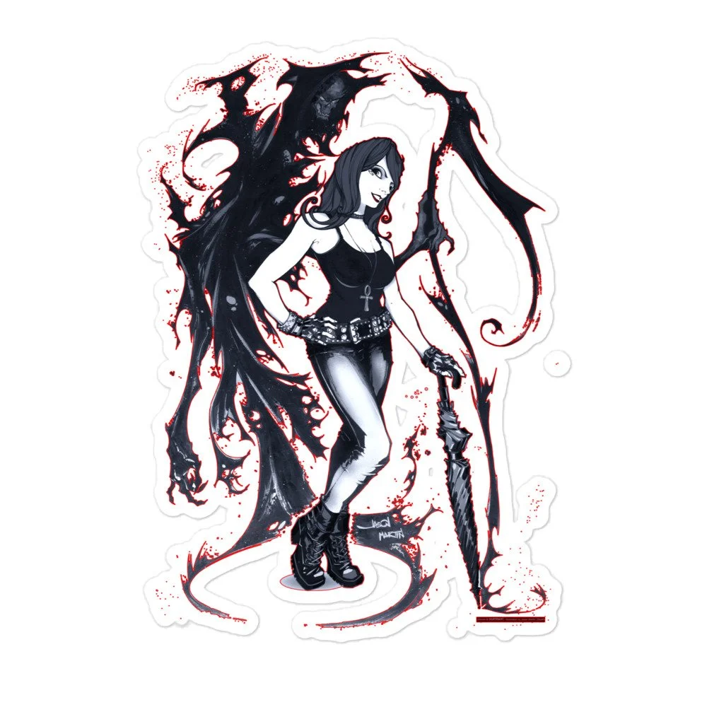 Bubble-free stickers - Death art by Jason Martin - MartinArt Studio