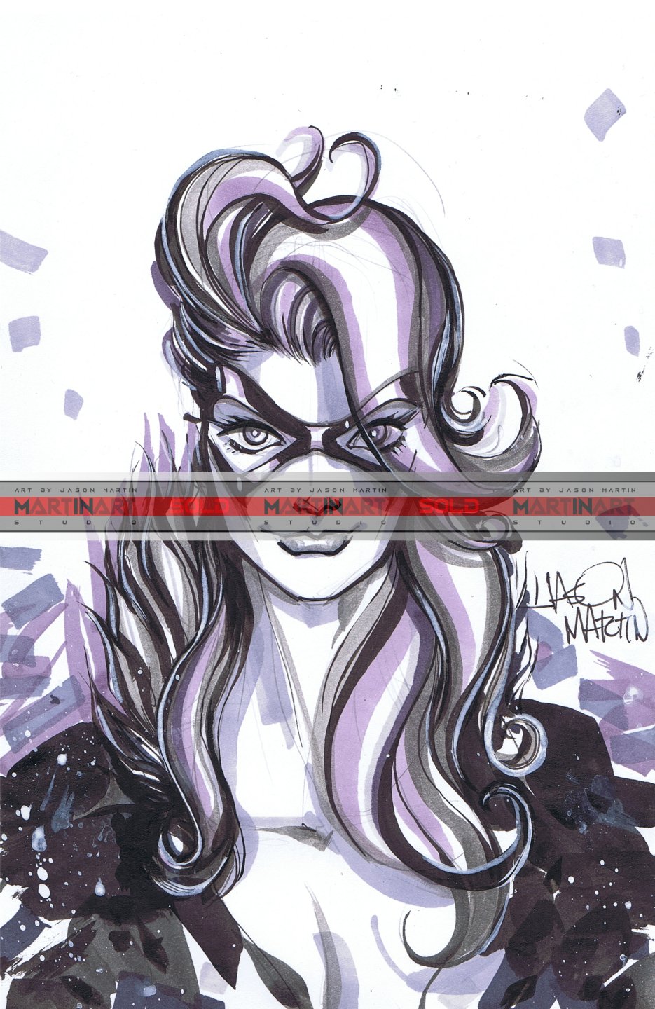 Black Cat Sketch - Jason Martin - MartinArt Studio SOLD