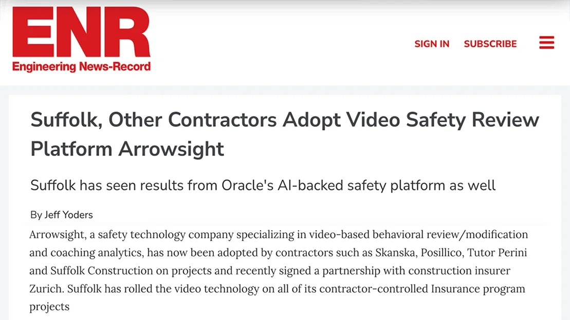 Suffolk, Other Contractors Adopt Video Safety Review Platform Arrowsight
