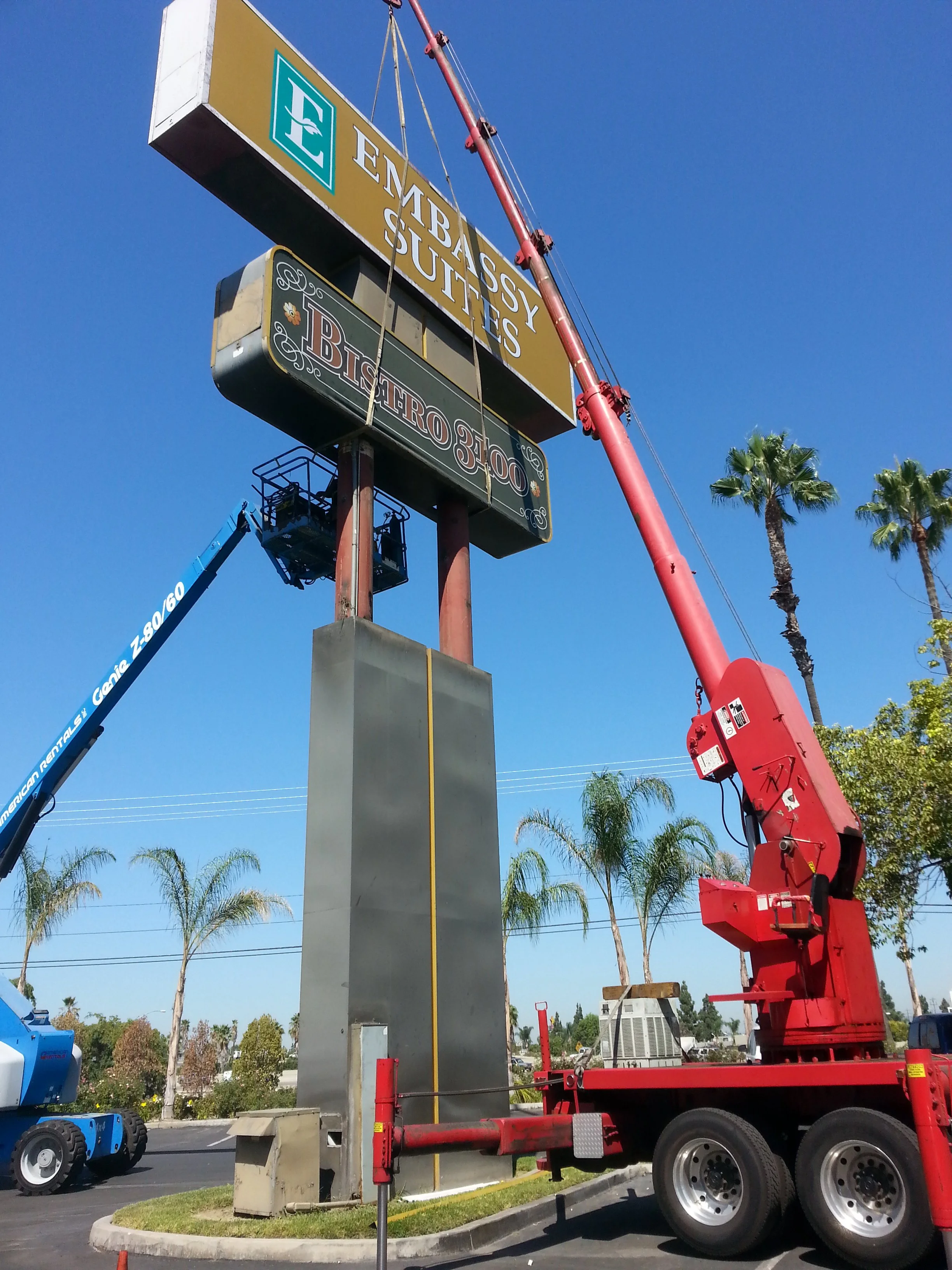 remodel, reface, and installation of a pylon sign in Los Angeles, Ca.