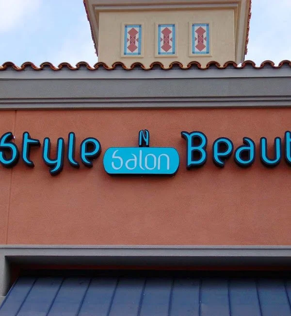 Channel letter sign on a retail space near Los Angeles, Ca.