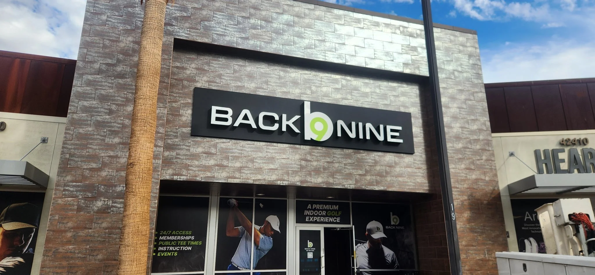 Channel letter sign on store front near Los Angeles, Ca.