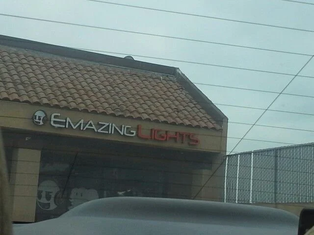 Channel letter sign on a retail space near Los Angeles, Ca.