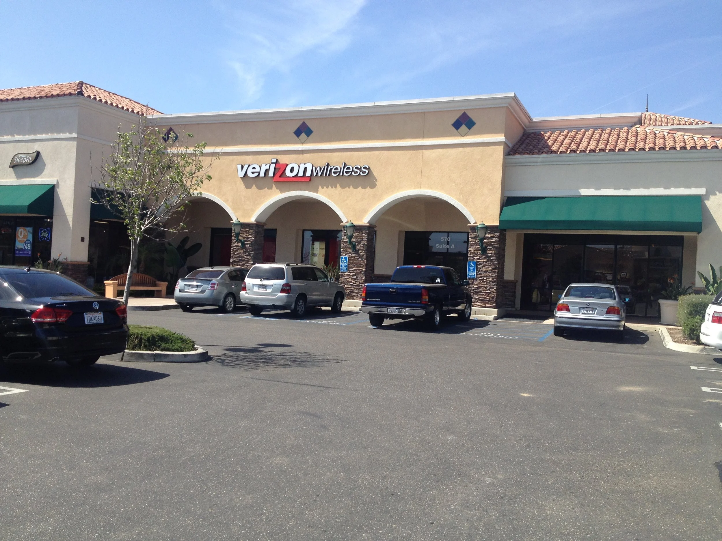 Channel letter sign branding at a retail center in Los Angeles, Ca.