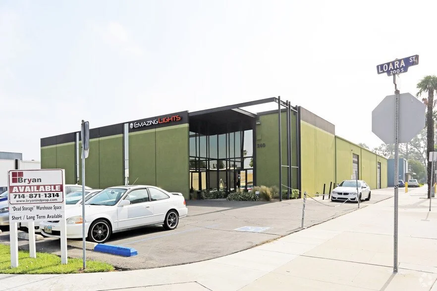 Channel letter sign on a warehouse/industrial near Los Angeles, Ca.