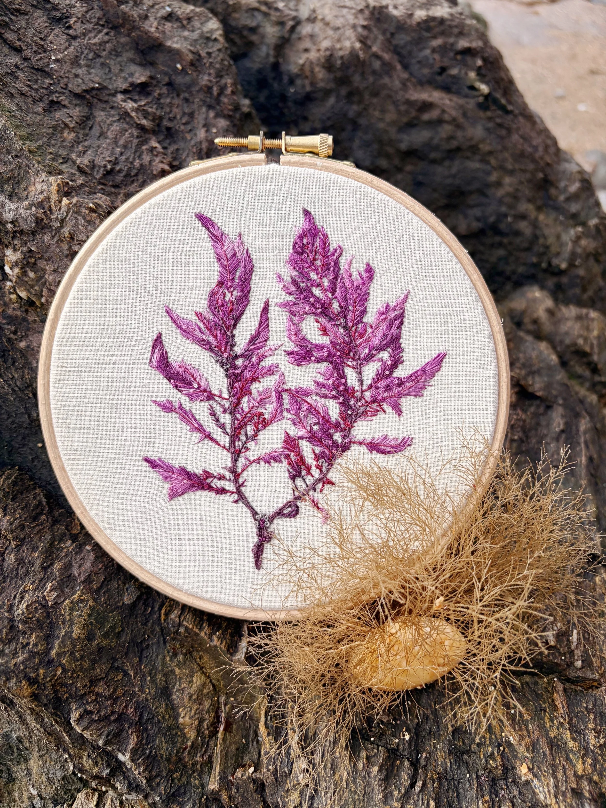 Embroidered Siphoned Feather Weed