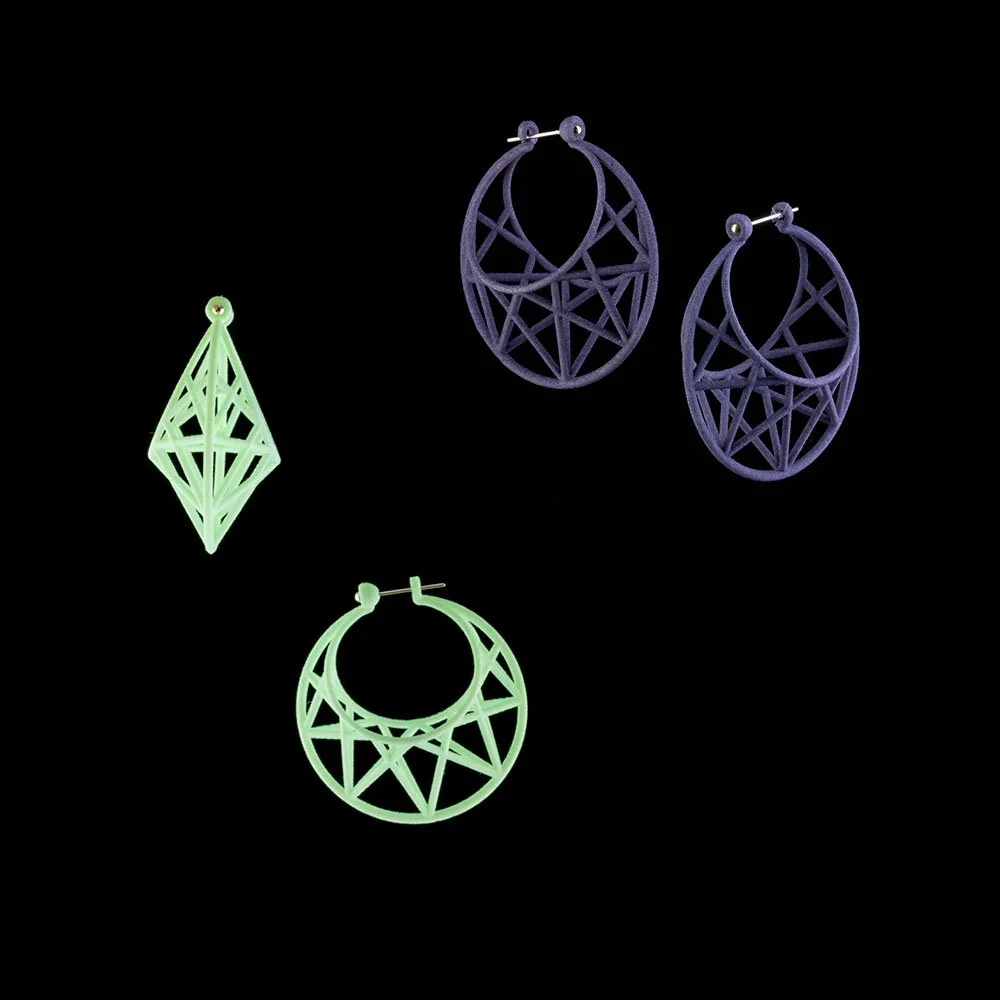 Star Cage Hoop Earrings by Maria Eife