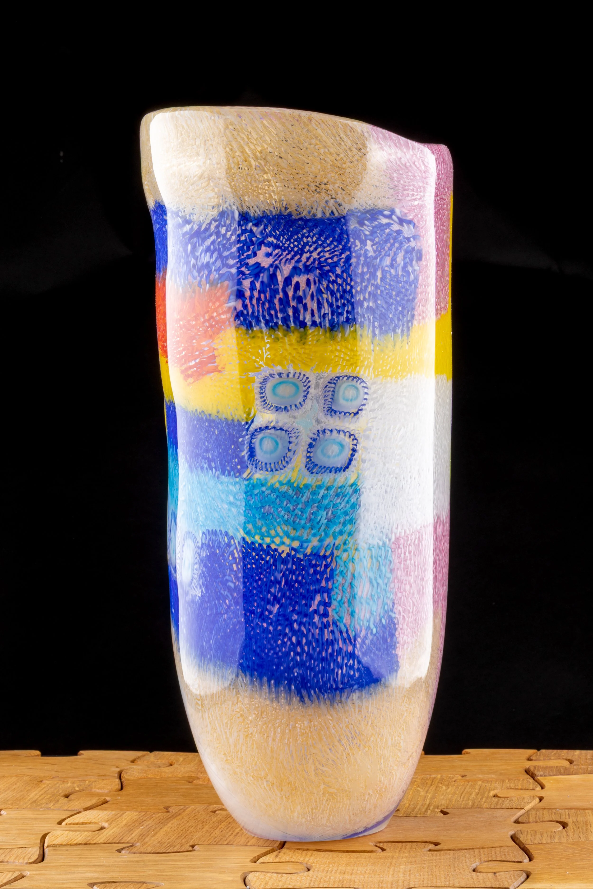 X-Large Patchwork Muarno Vase by Alfier Glass Studio-5.jpg
