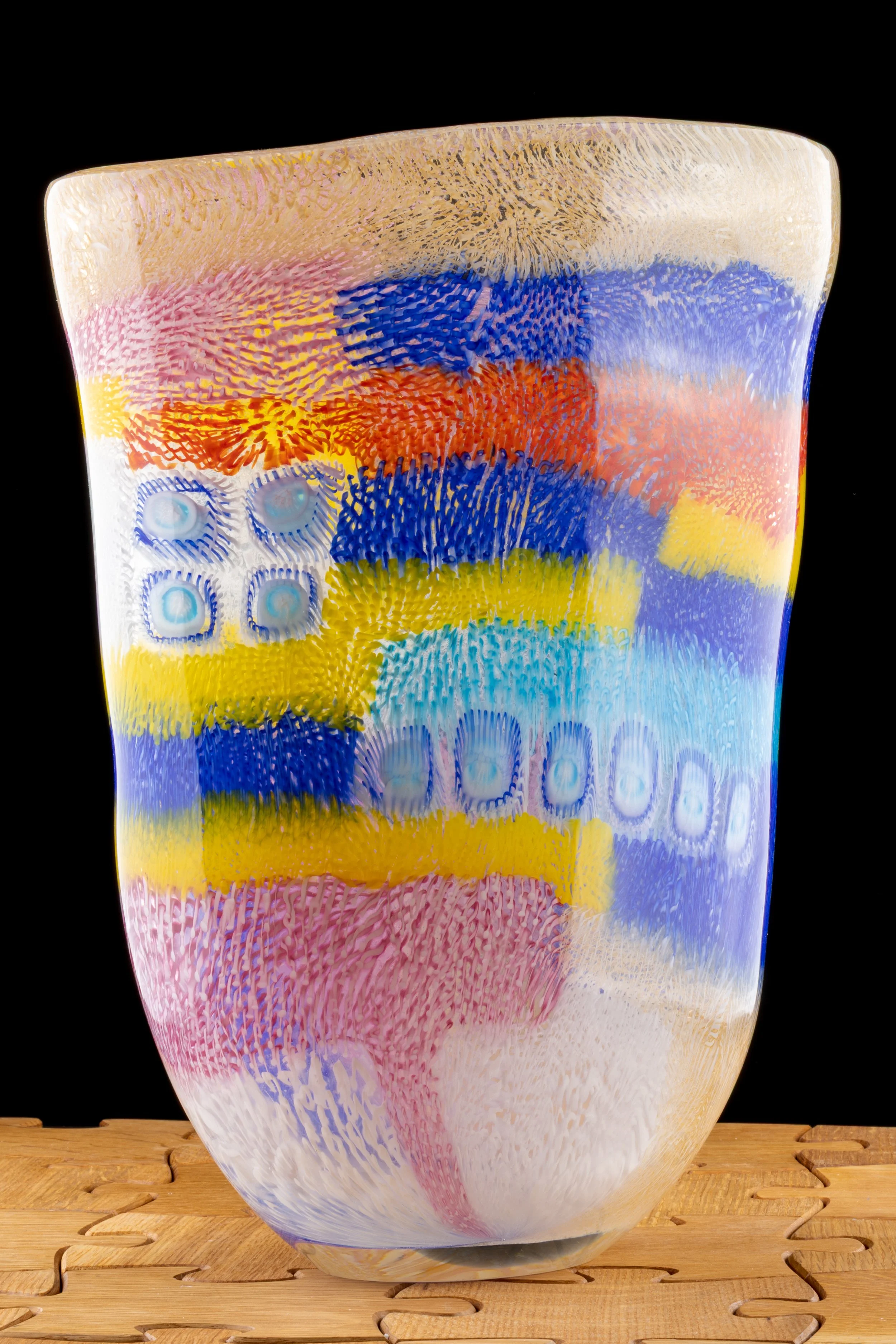 X-Large Patchwork Muarno Vase by Alfier Glass Studio.jpg