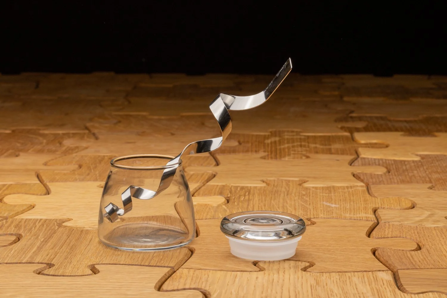 Ribbon Honey Dipper and Pot by Laura Cowan