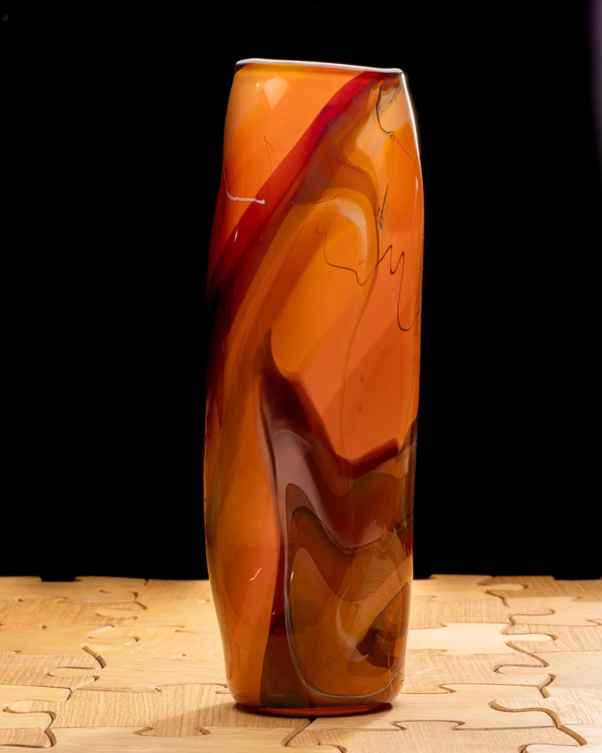 Orange Brown Kimono Vase by McDermott Studio-3.jpg