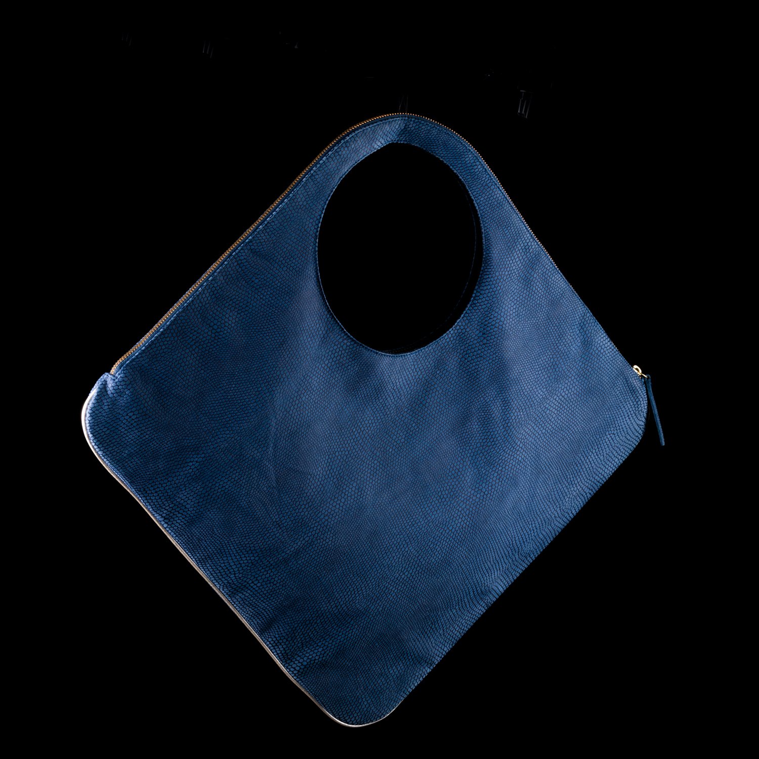 Diamond Shoulder Bag in Sueded Blue