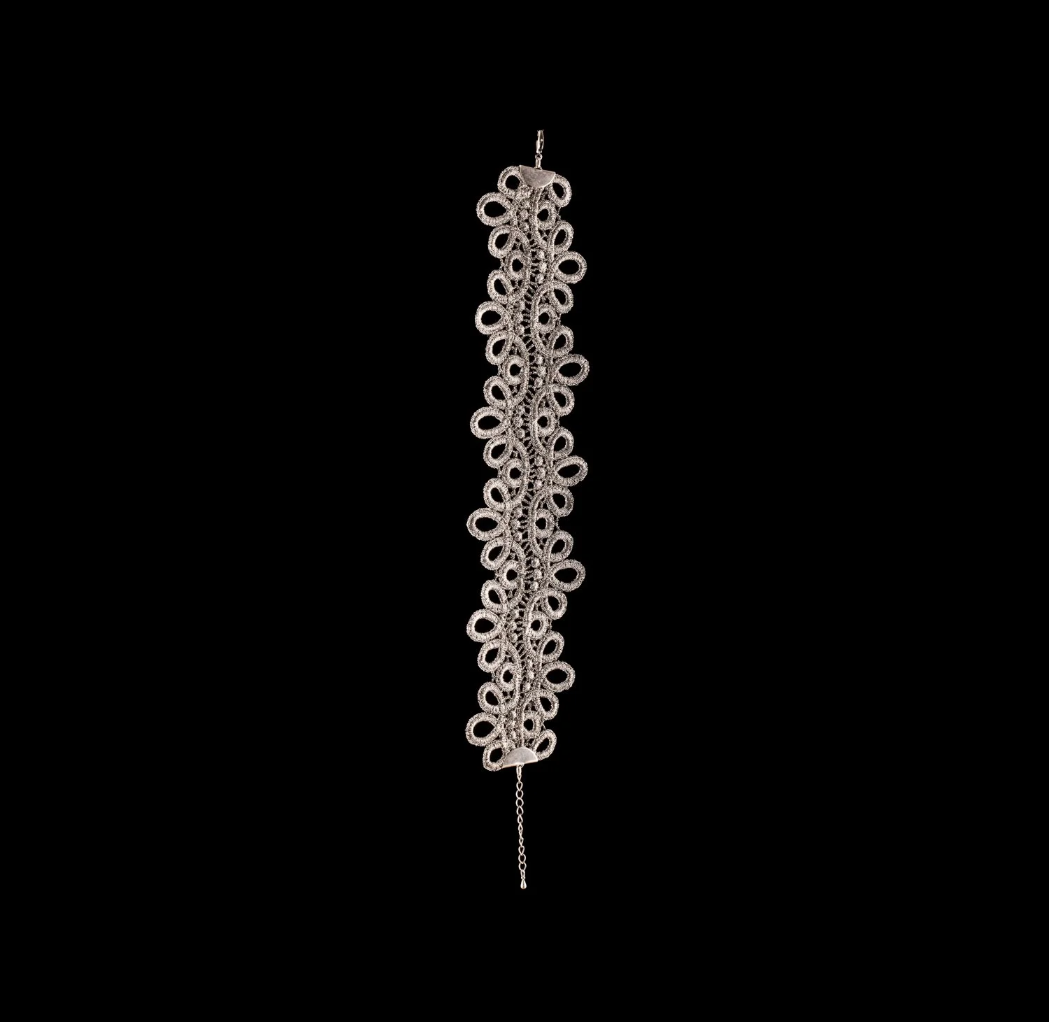 Floral New Pewter Choker by Paz Sintes