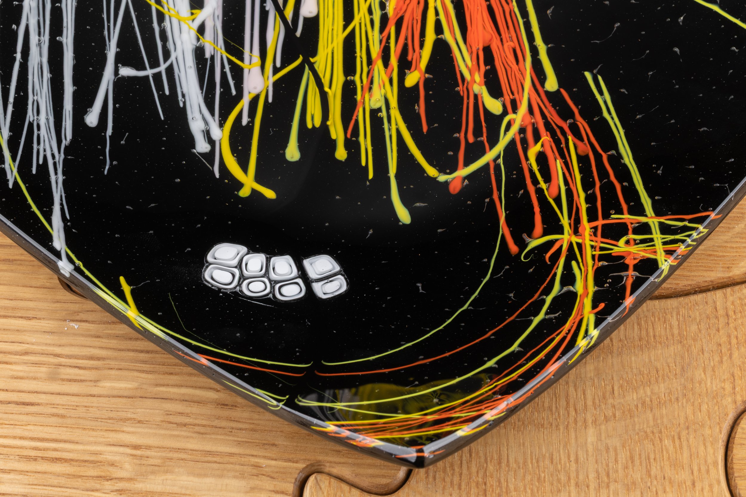 Black Abstract Opaque Square Dish by Alfier Glass Studio -4.jpg