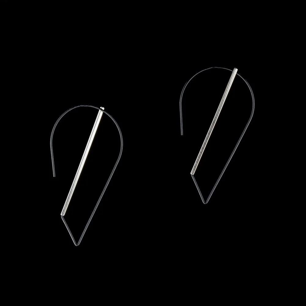 Black and Silver Alto Hoops by Pursuits