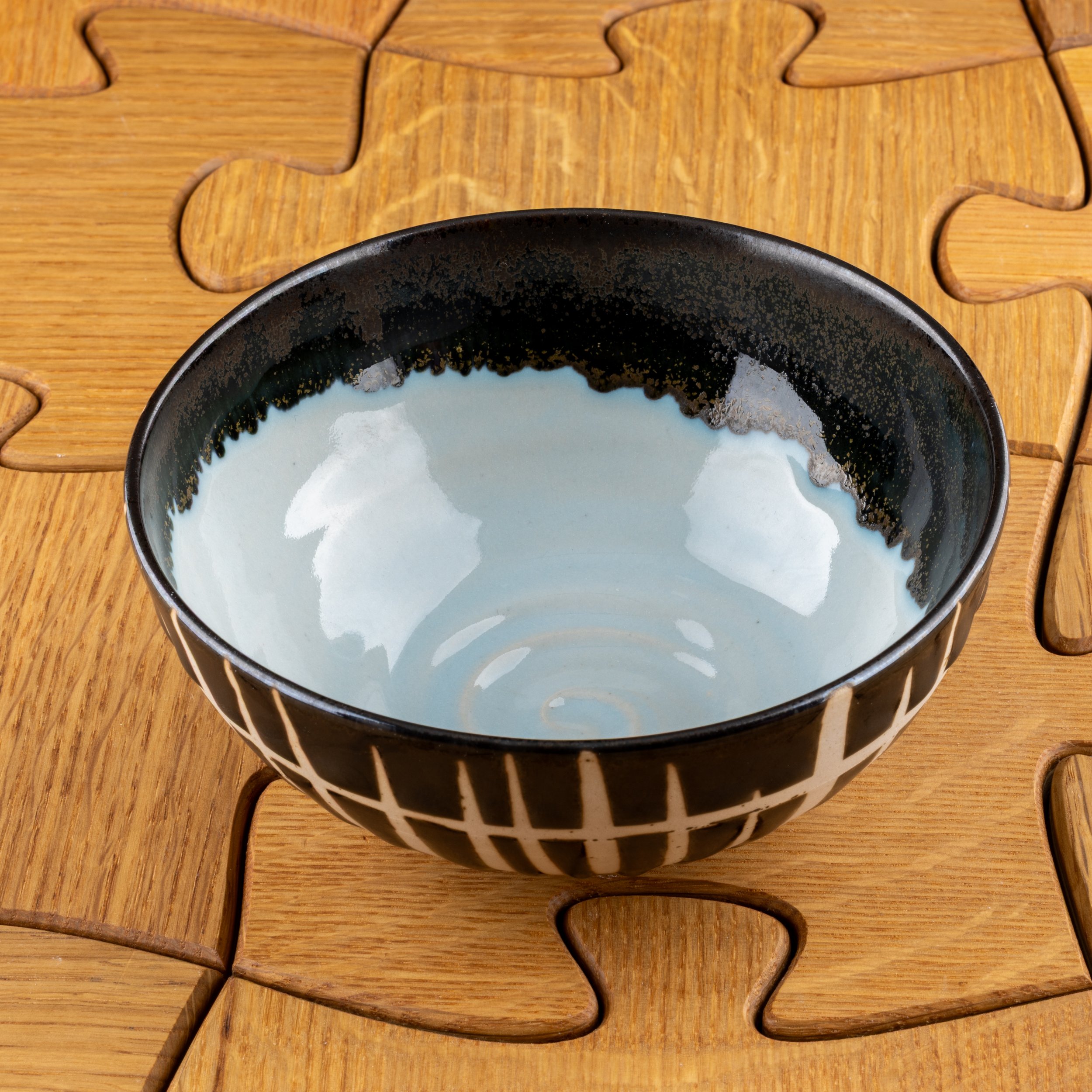 Black and White Striped Cereal Bowl by Liz Kinder-1.jpg