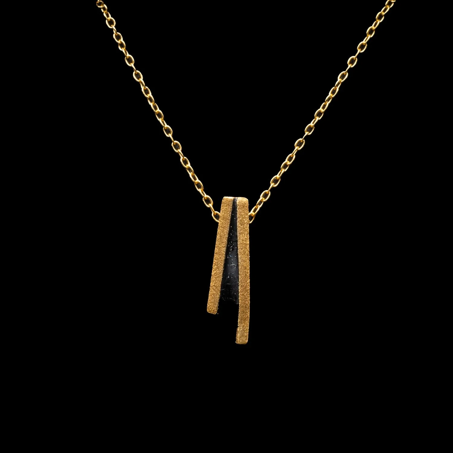 Linea Black Pendant Necklace by Marta Ribeiro