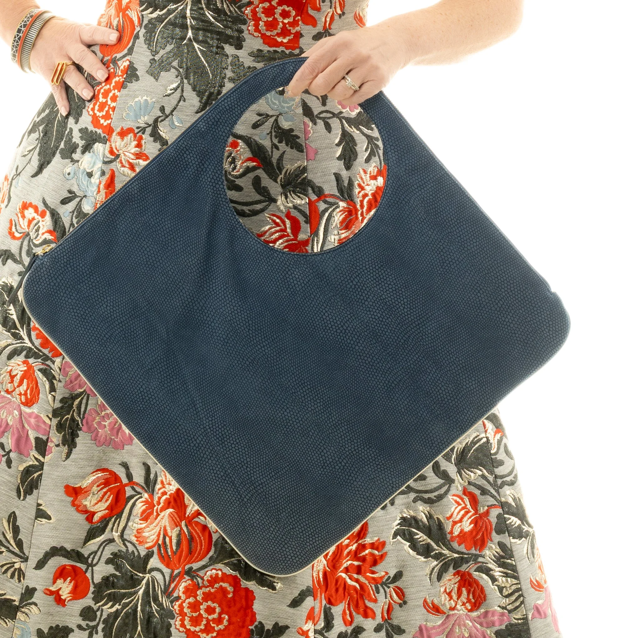 Diamond Shoulder Bag in Sueded Blue by Arza Designs.jpg