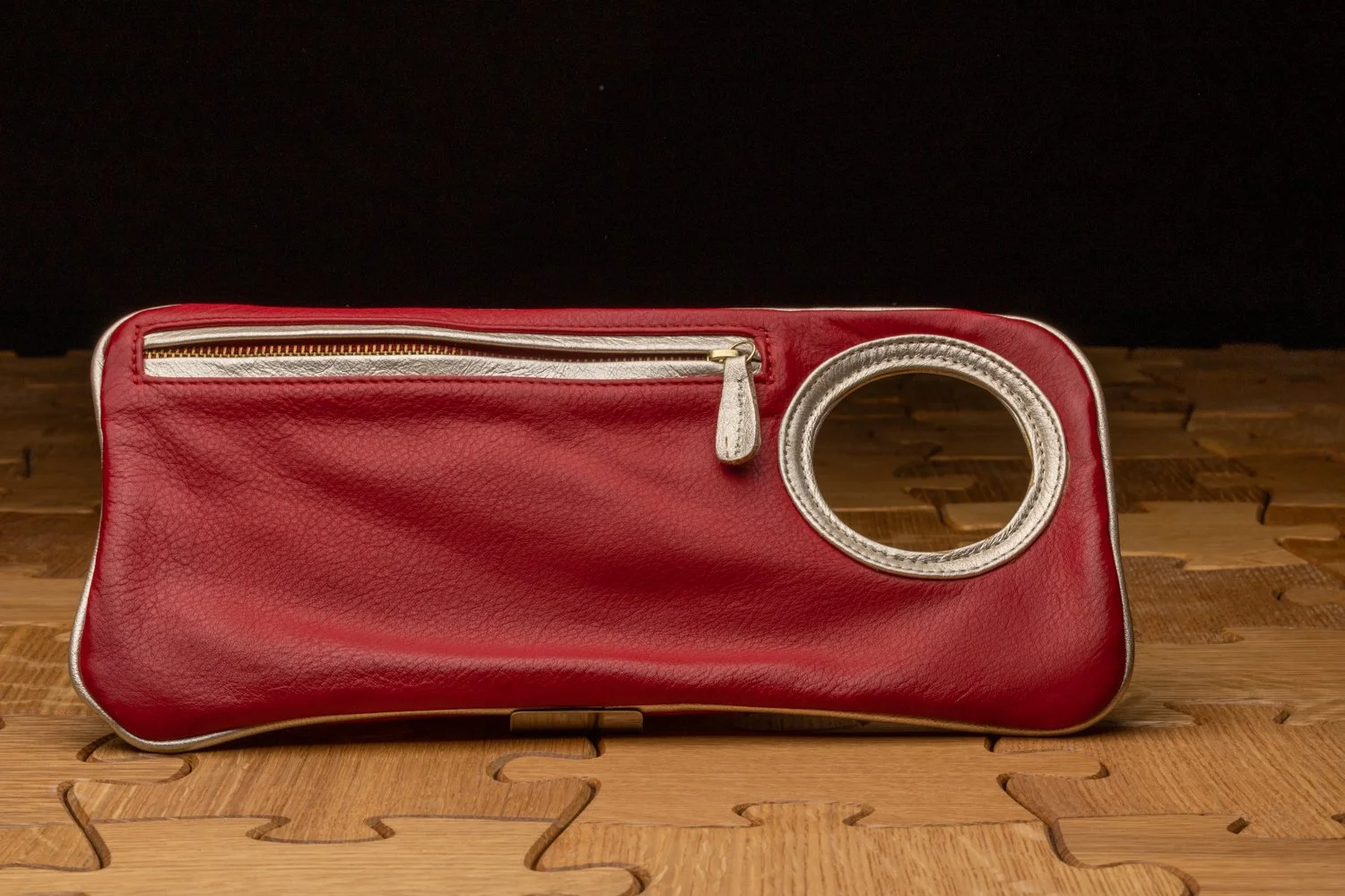 Red Handsfree Bracelet Clutch by Arza Designs