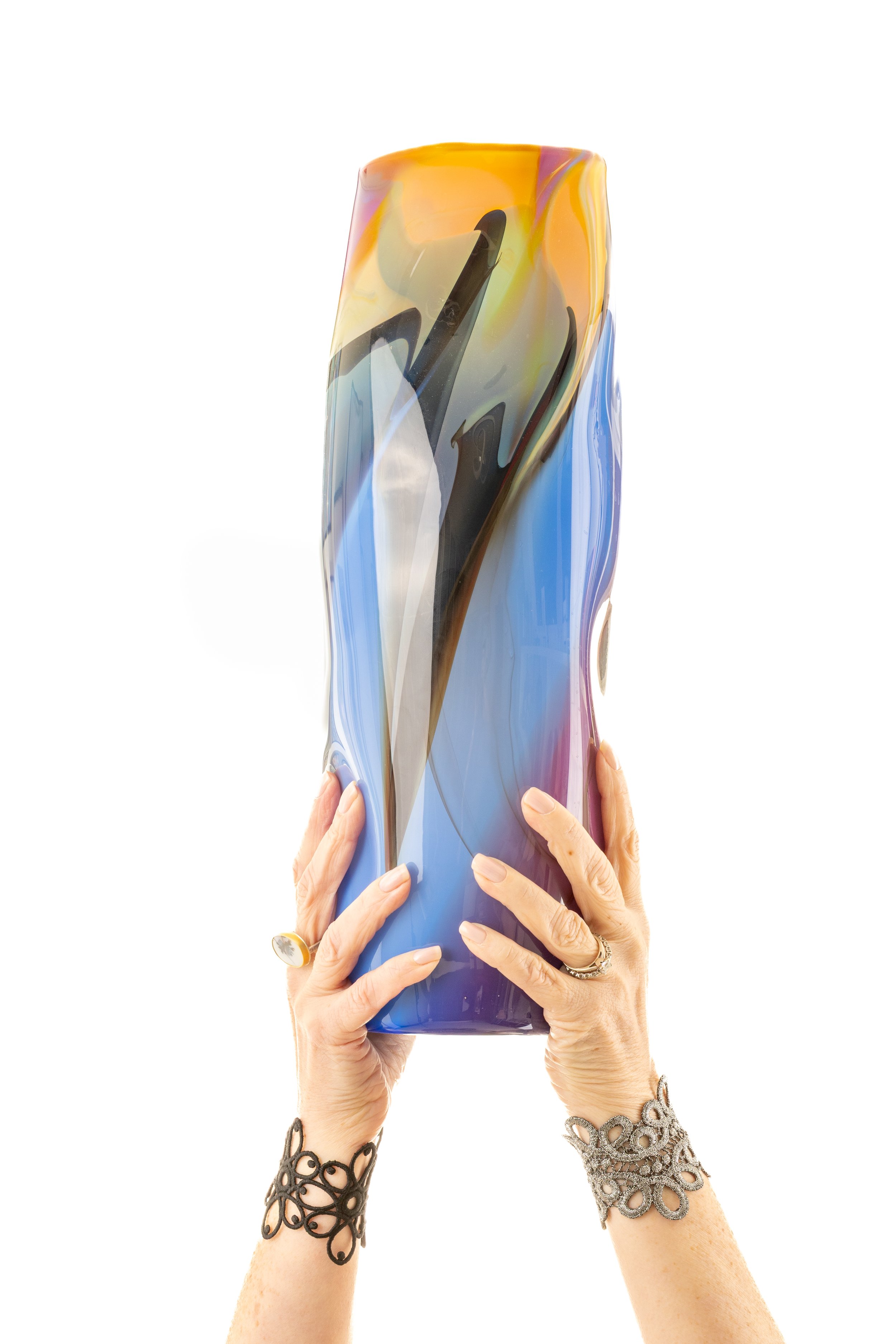 Blue_Purple Kimono Vase by McDermott Glass Studio.jpg