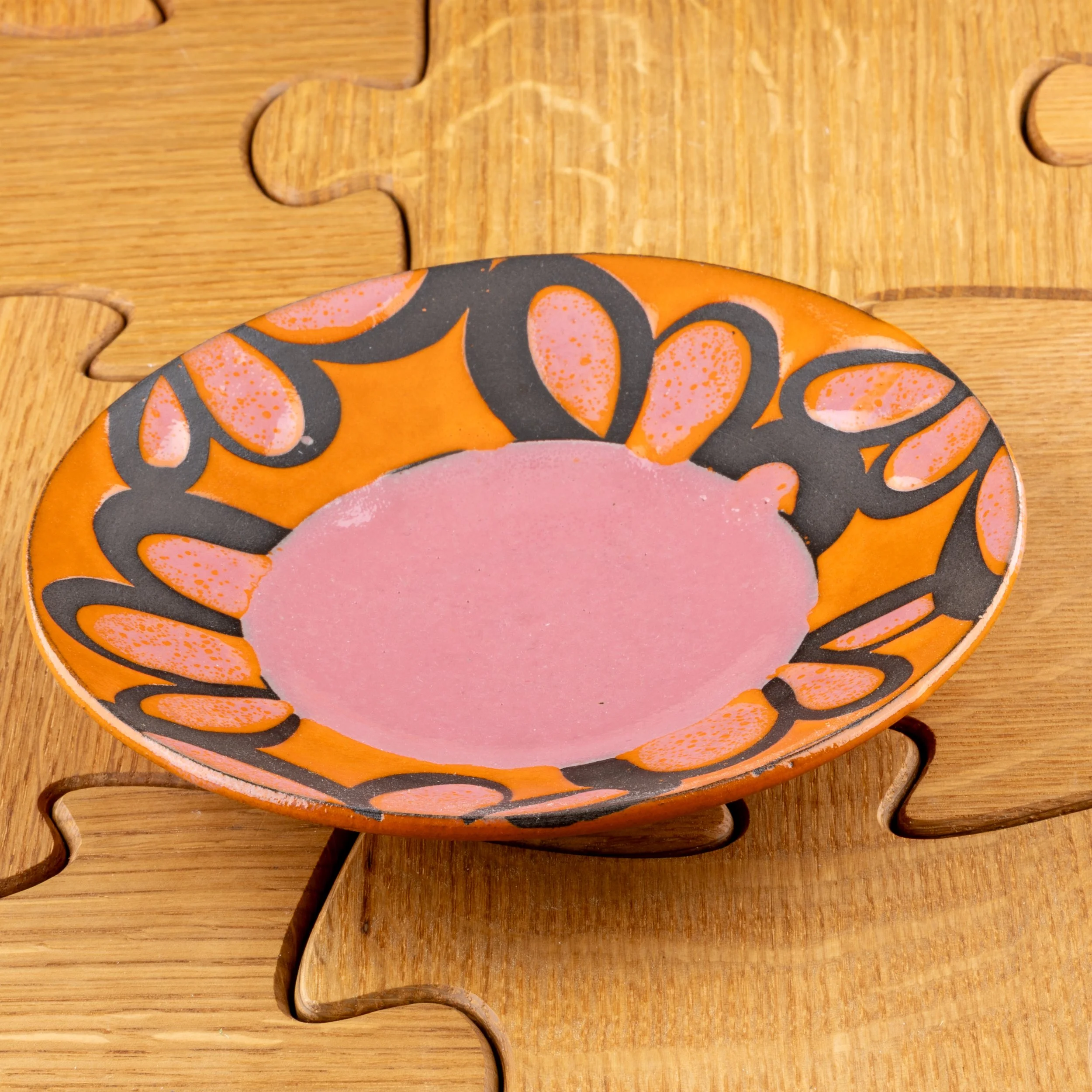Orange and Pink small plate by Liz Kinder.jpg