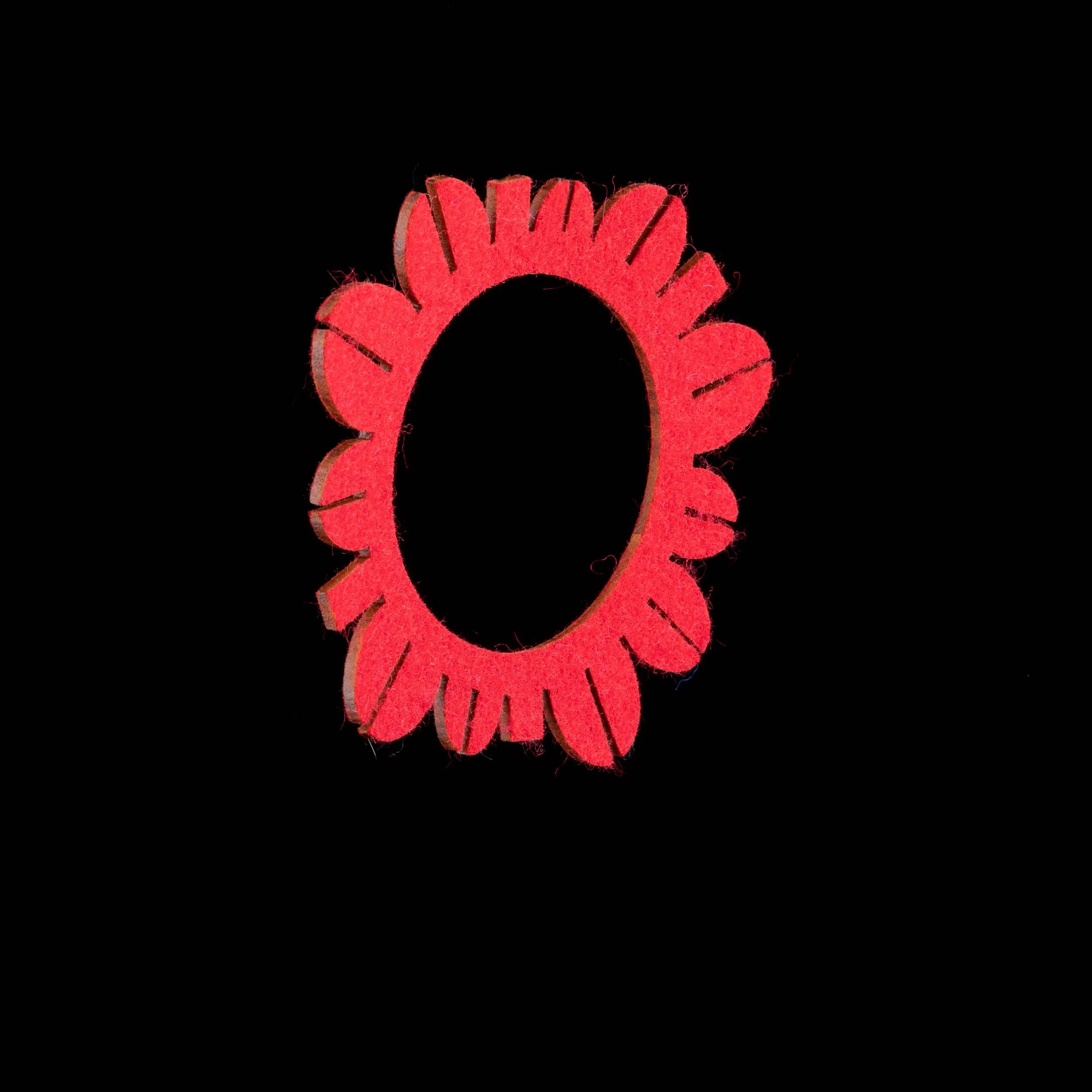 Petal Felt Bangle by Maria Eife Red.jpg