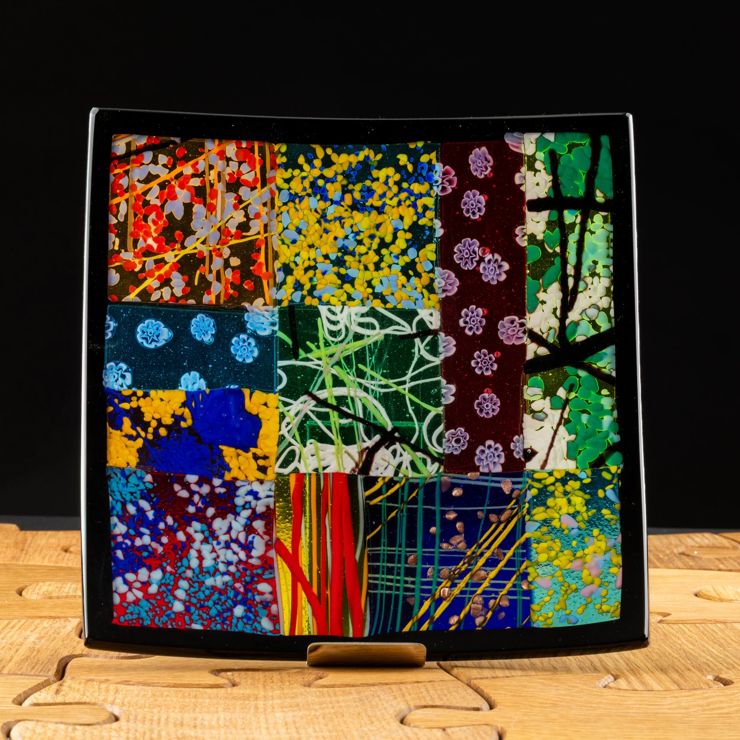 Patchwork Design Square Place by Aflier Glass Studio