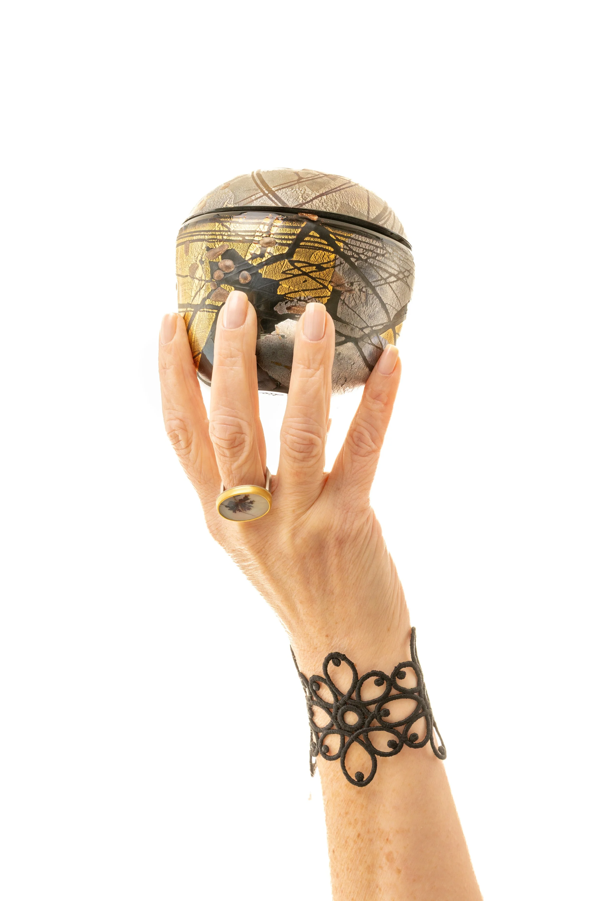 Abstract Murano Glass Bowl Box by Alfier Glass Studio.jpg