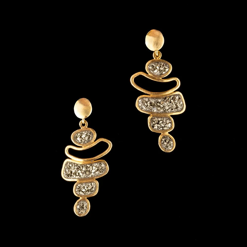 Bronze Teeter Top Earrings by David Urso