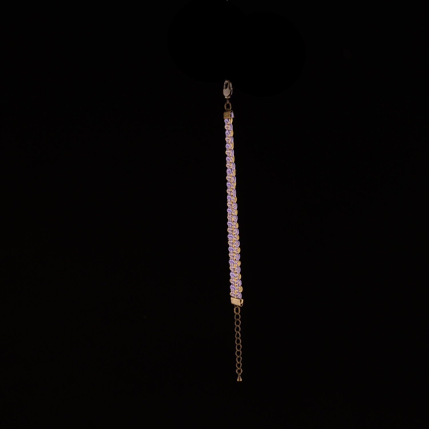 French Two Tone Dynamic Bracelet Goldish Lavendar.jpg