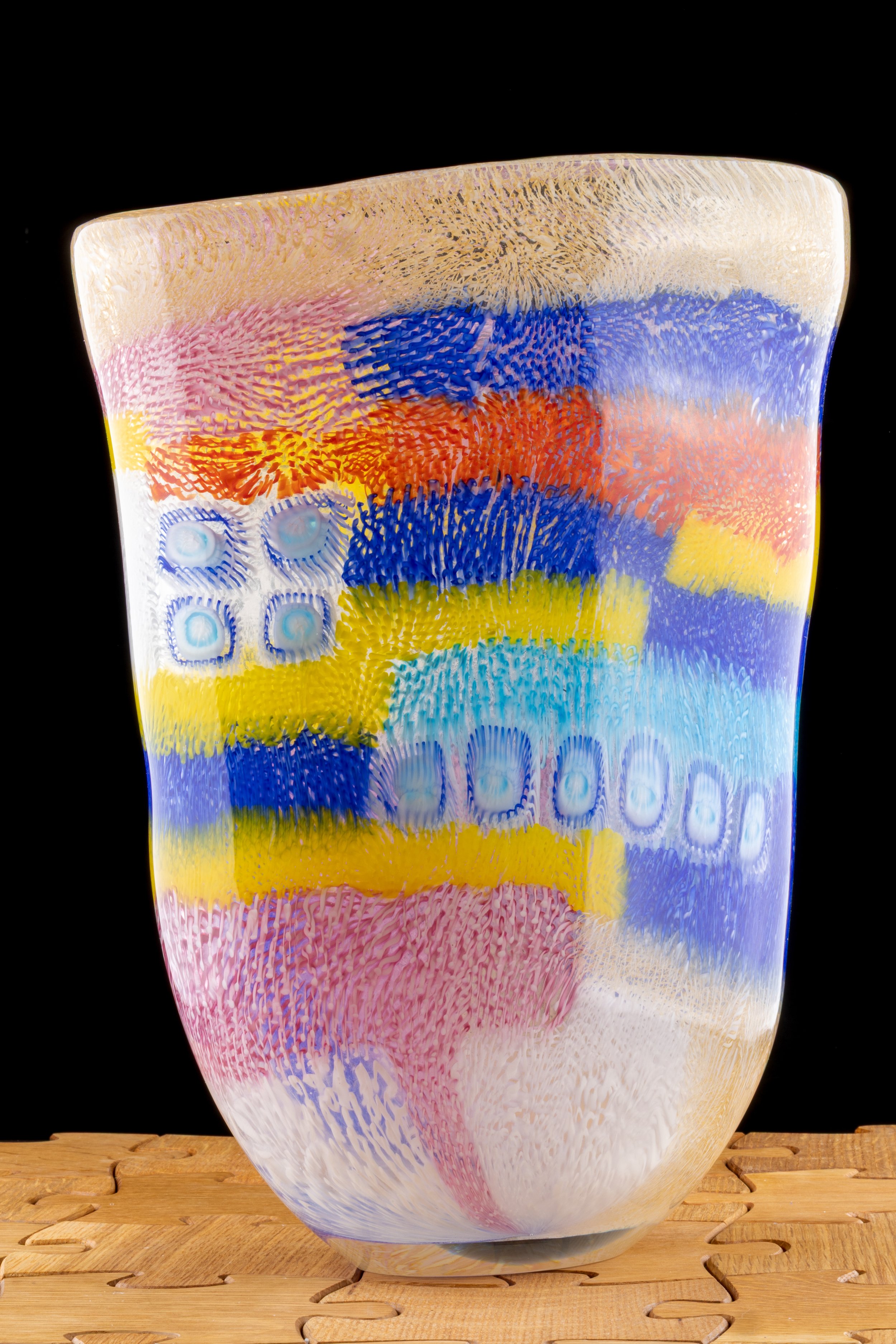 X-Large Patchwork Muarno Vase by Alfier Glass Studio-8.jpg