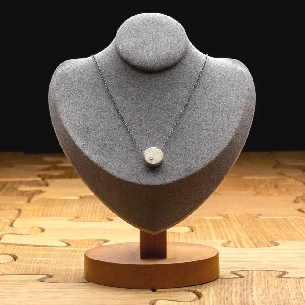 Effortless Circle Necklace with Diamond by Jennifer Lippman Bruno