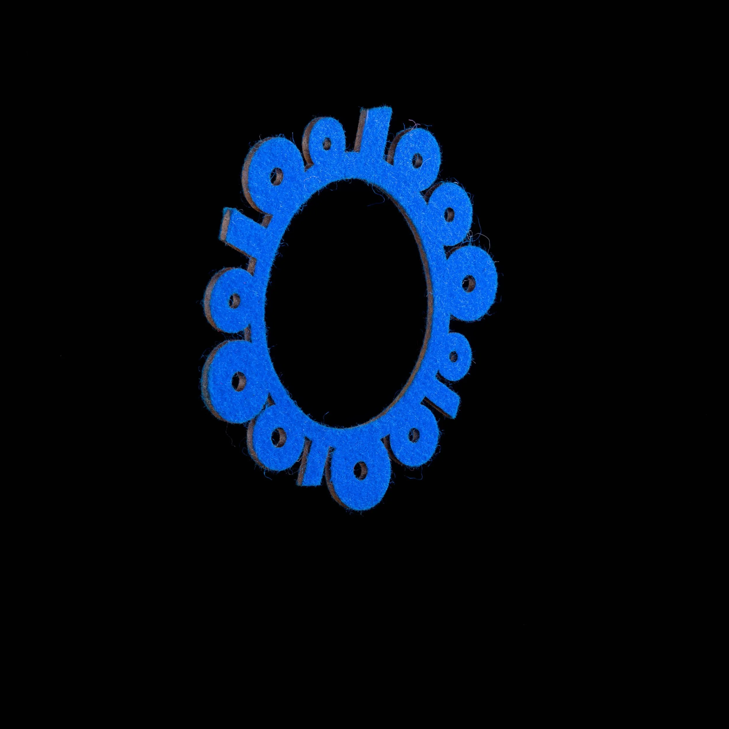 Cirlces Felt Bangle by Maria Eife Royal Blue.jpg