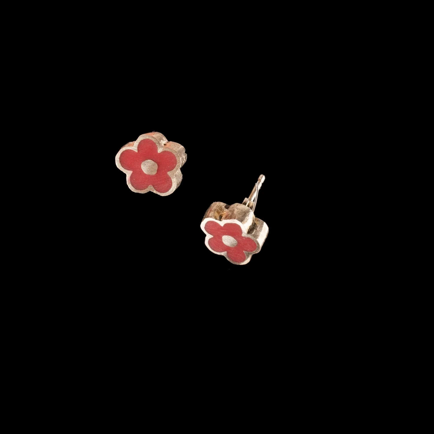 Red Shiny Popflower Earrings by Shoot From Within Designs.jpg