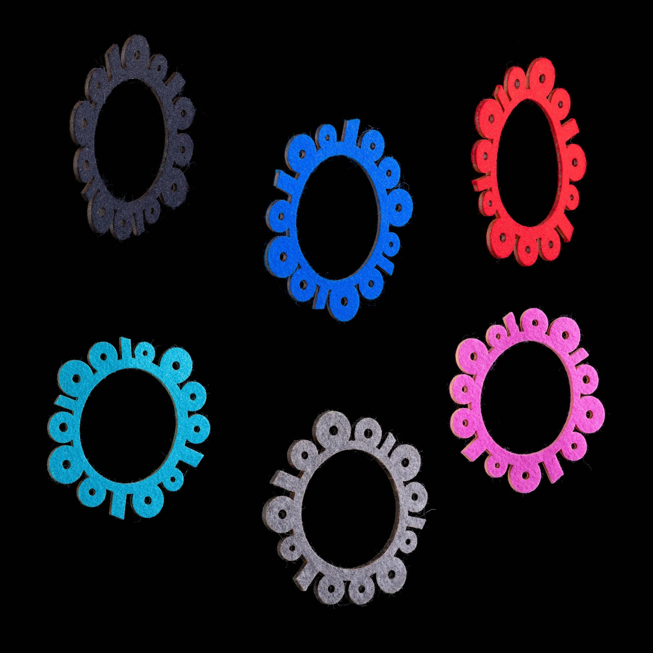 Circles Felt Bangle by Maria Eife