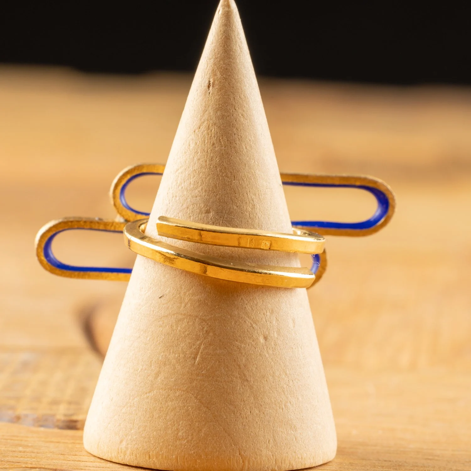 Blue Stepped Link Adjustable Ring by Marta Ribeiro-1.jpg