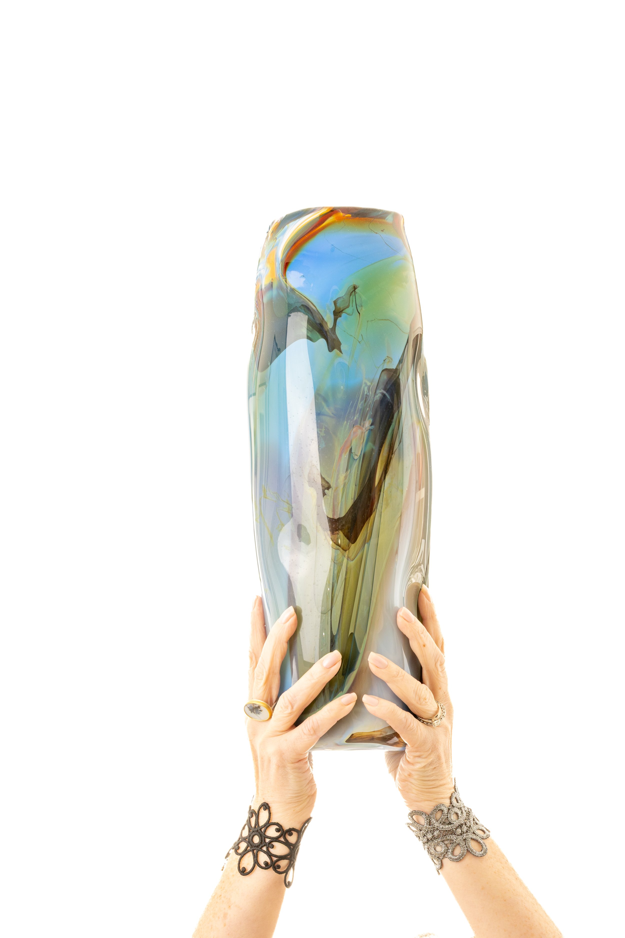 Blue-Green Kimono Glass Vase by McDermott Glass Studio.jpg