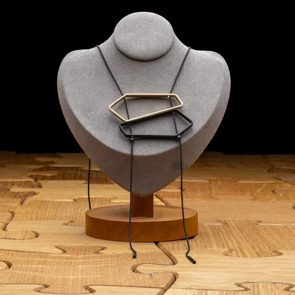 Gold and Black Fret Necklace by Pursuits.jpg