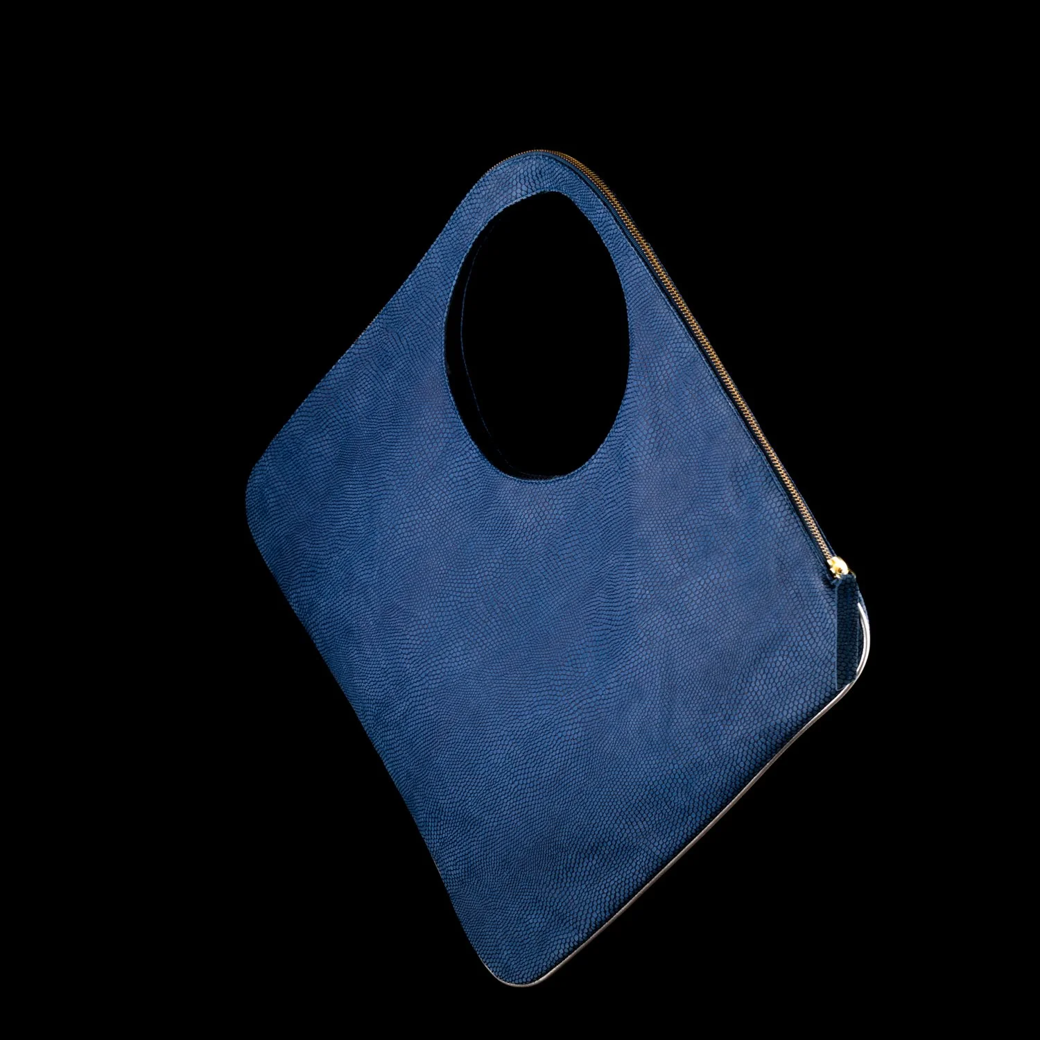 Diamond Shoulder Bag in Sueded Blue by Arza Designs-2.jpg