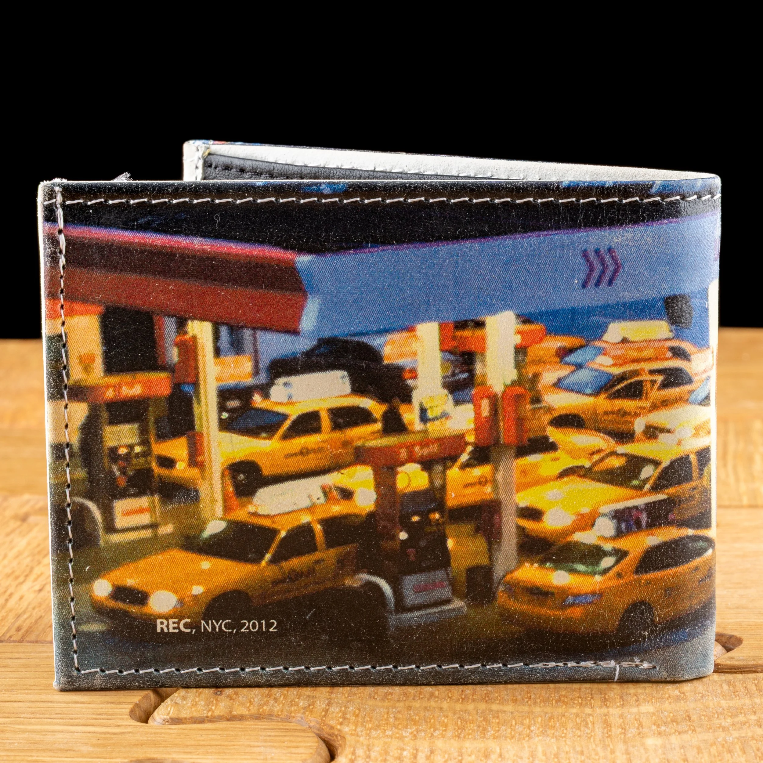New York Taxies Mens Leather Wallet by Vernakular Designs-1.jpg
