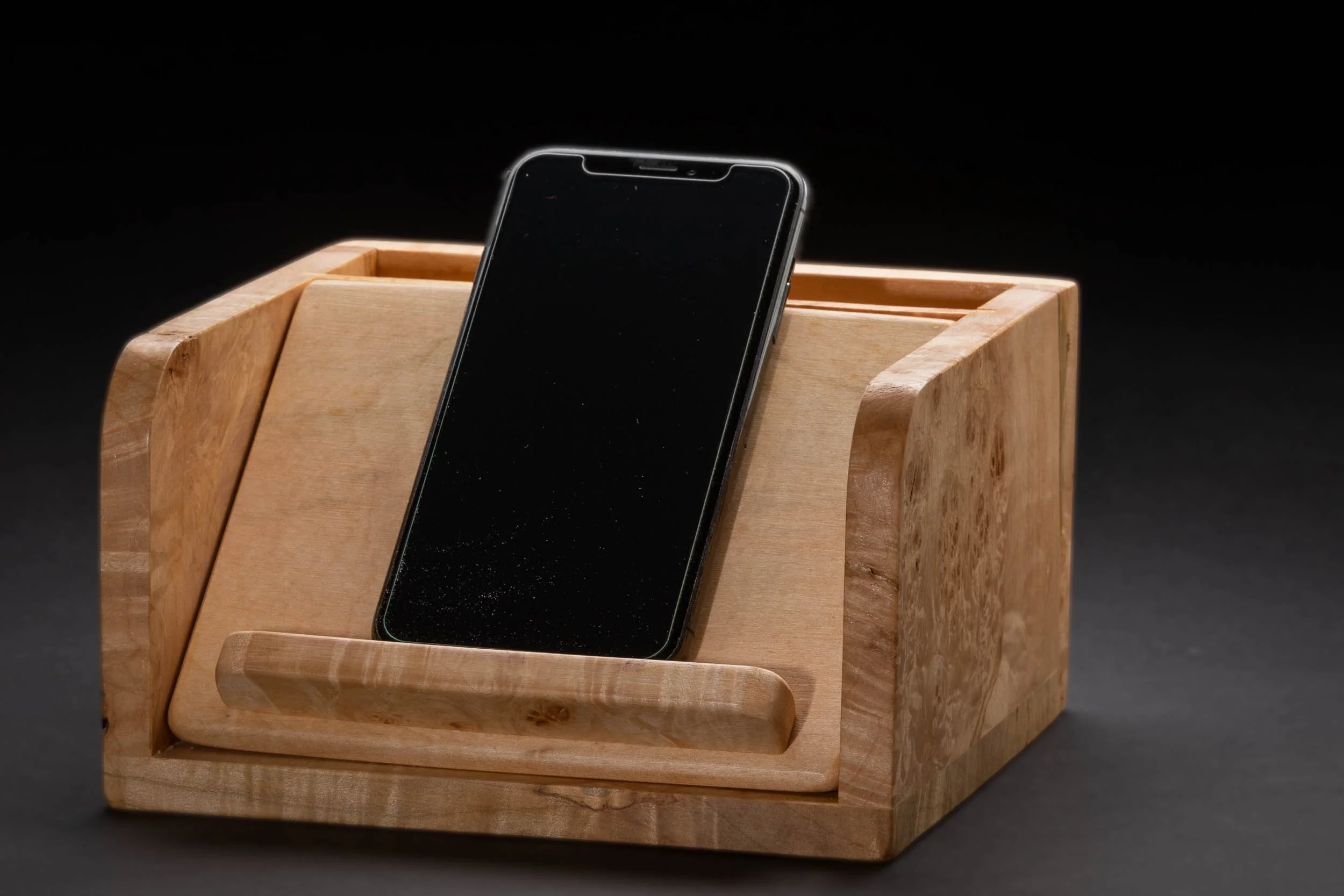 Phone Charger Wooden Stand by Jim Fiola