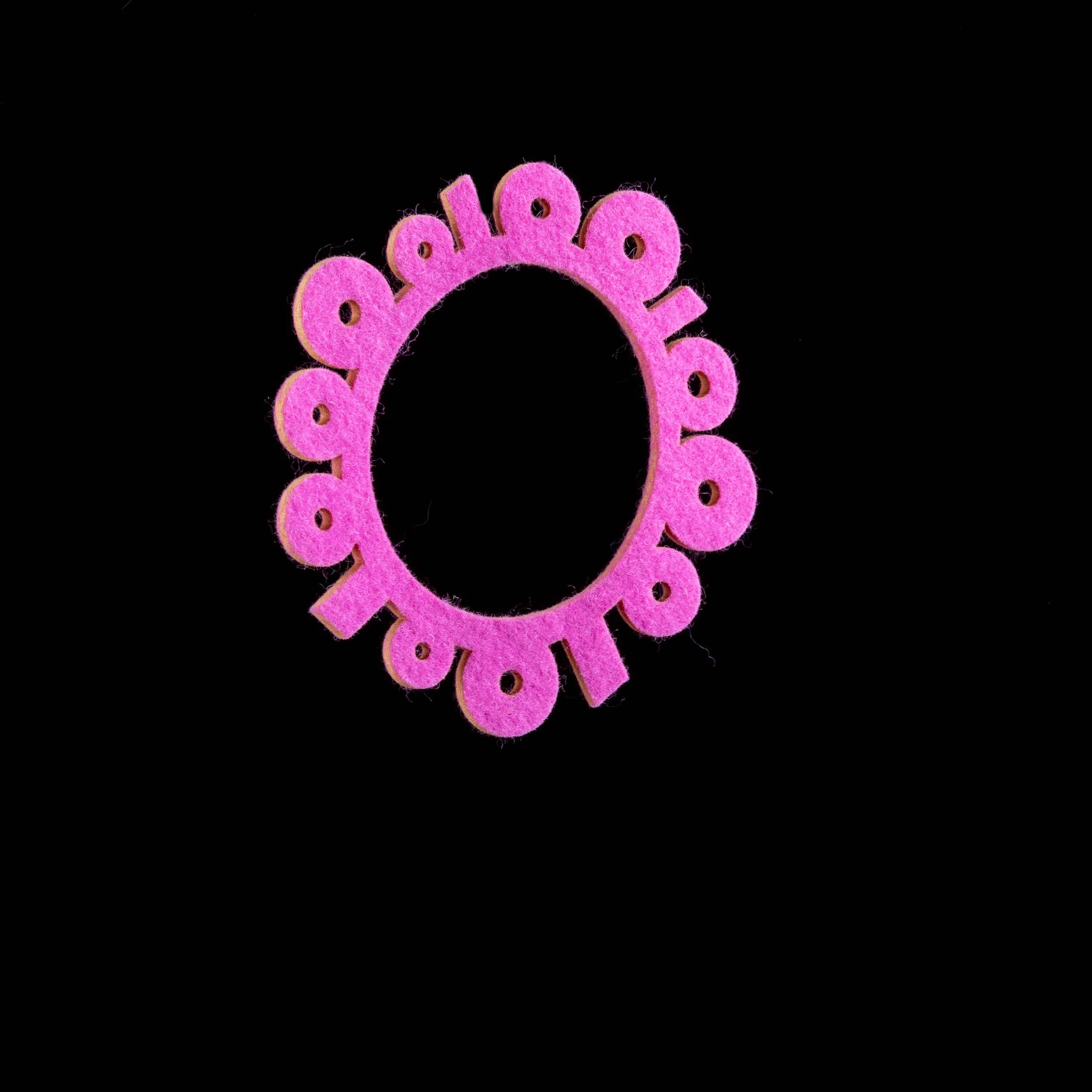 Circles Felt Bangle by Maria Eife Pink.jpg