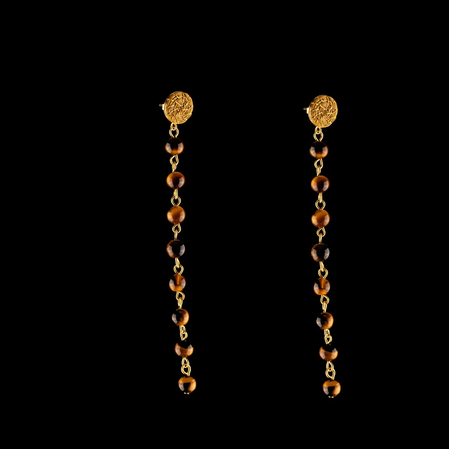 Mercer Earrings by Raizes Tiger Eye