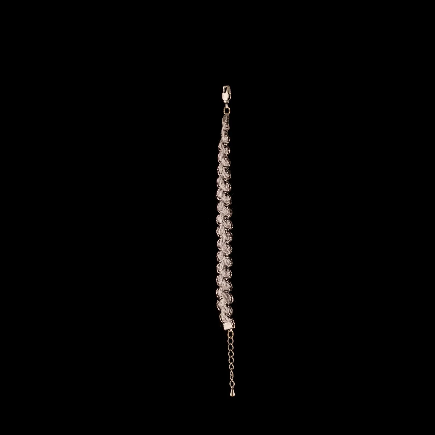 French Intricate Two Tone Passementerie Bracelet by Paz Sintes Grey Pewter.jpg