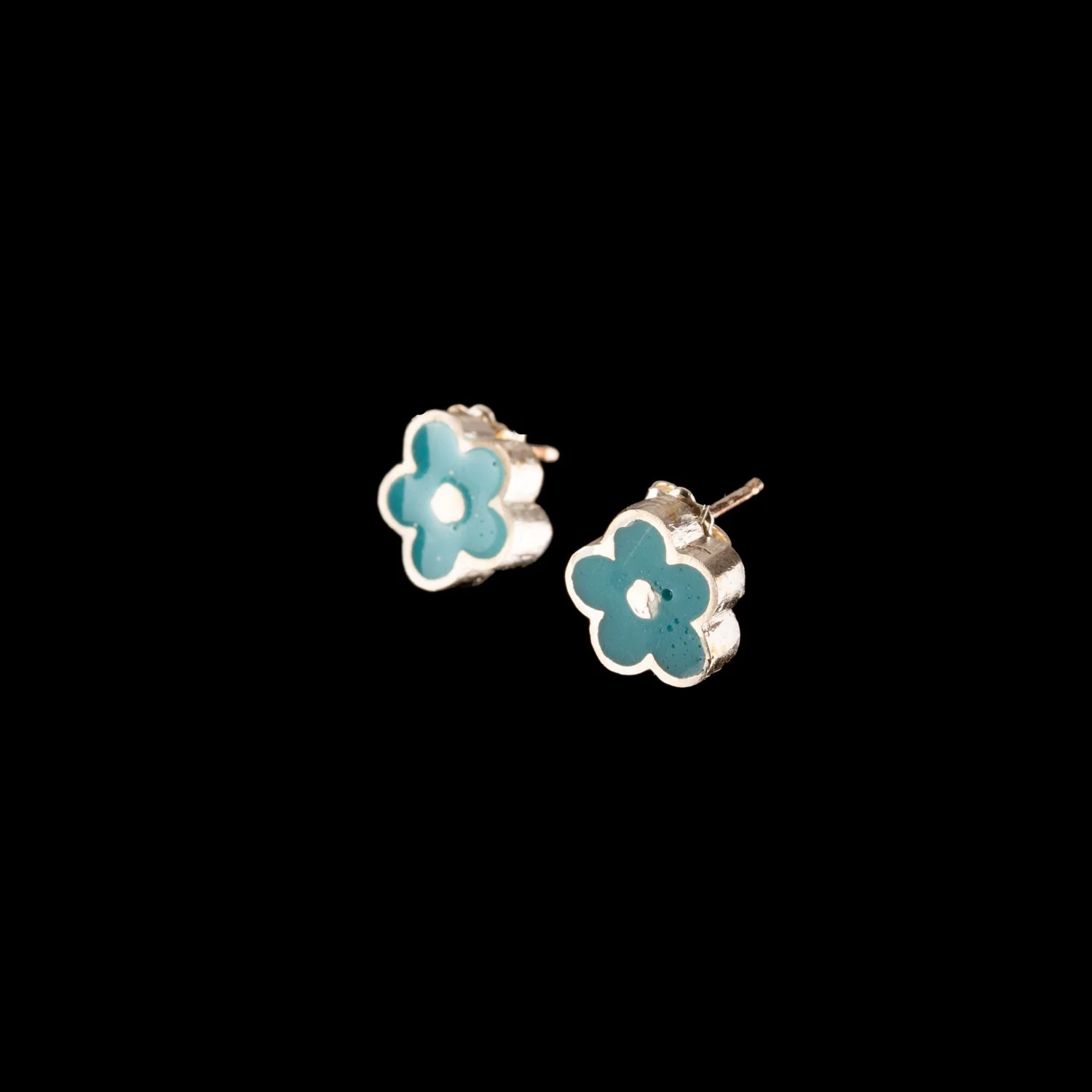 Turquoise Popflower Earrings by Shoot From Within Designs.jpg