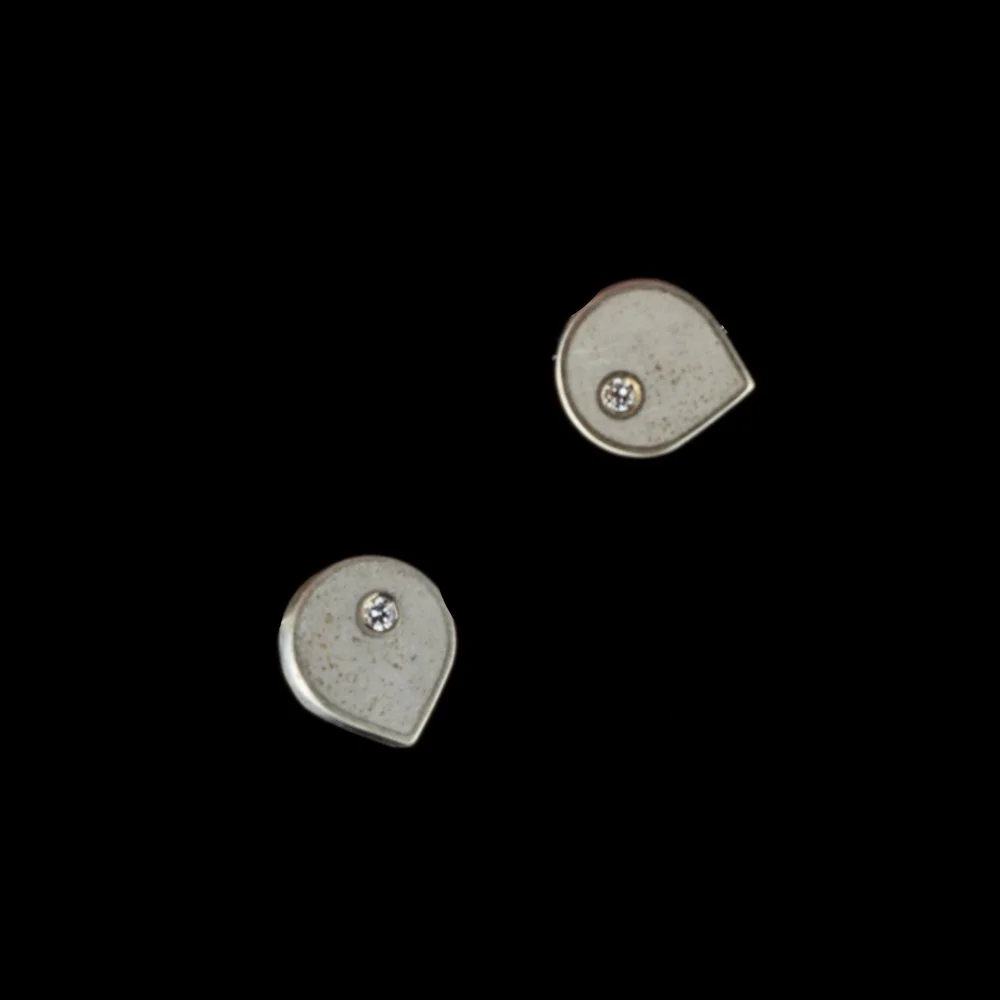 Pear Post with Diamond Earrings by Jennifer Lippman Bruno