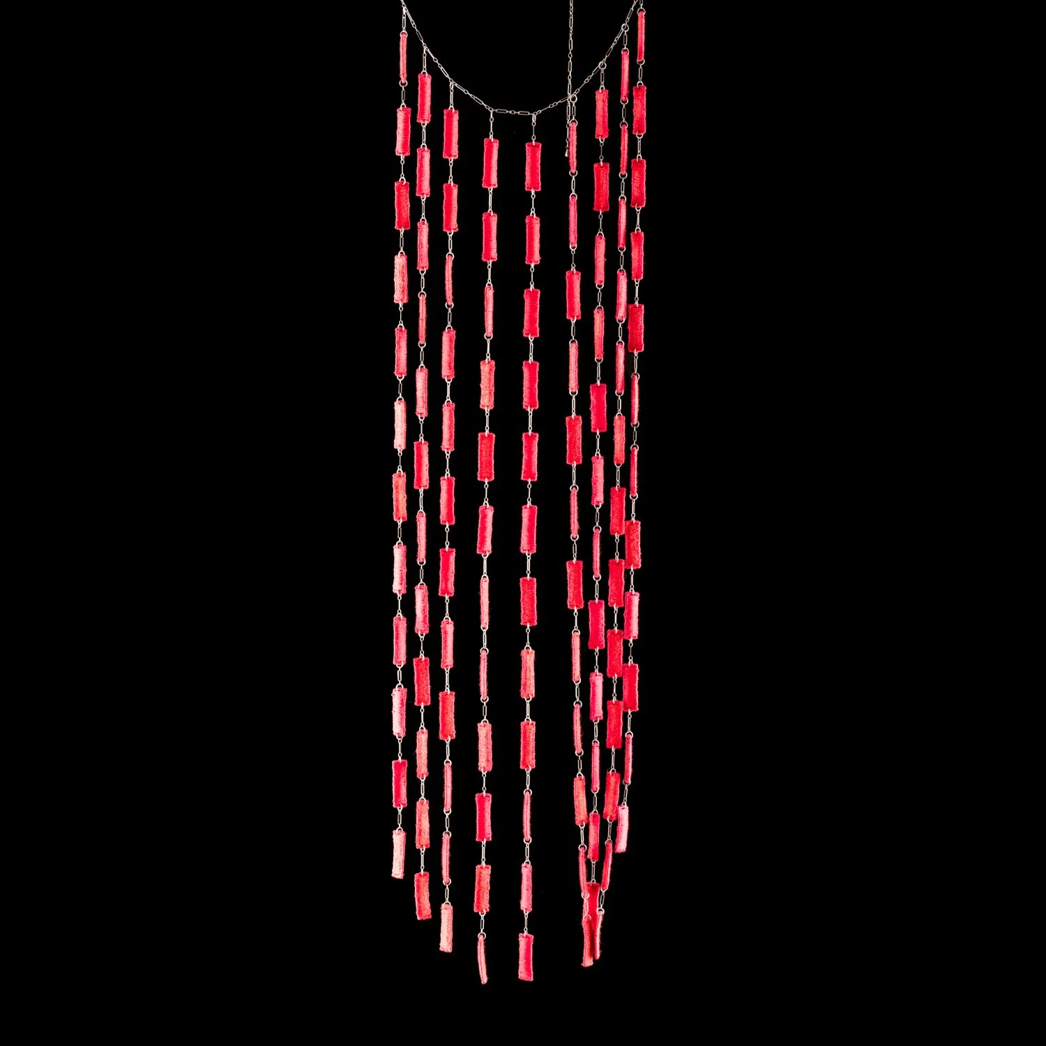 Red Waterfall Necklace by Paz Sintes