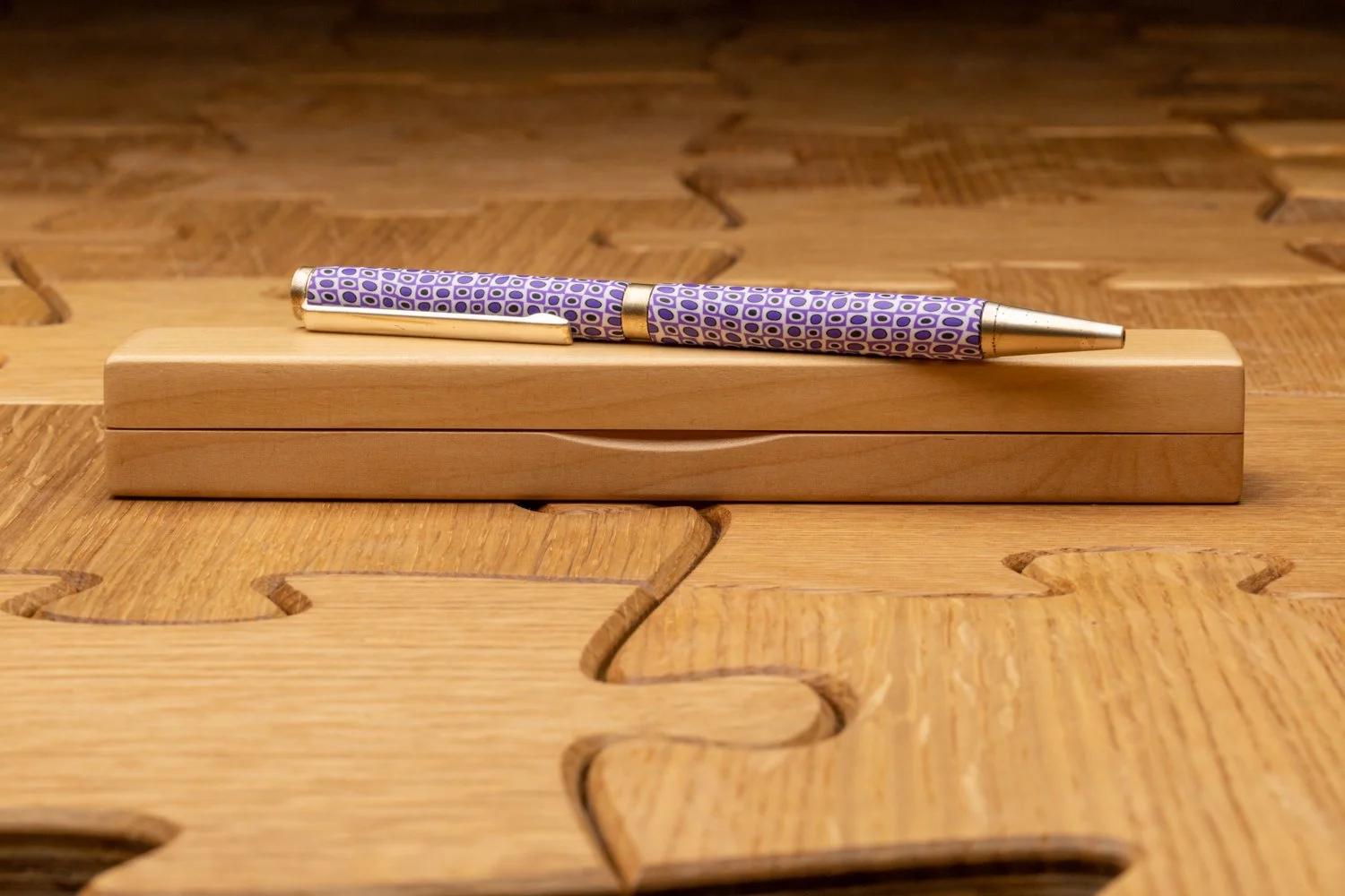 Purple Skinny Pen with Case by Merrily Made
