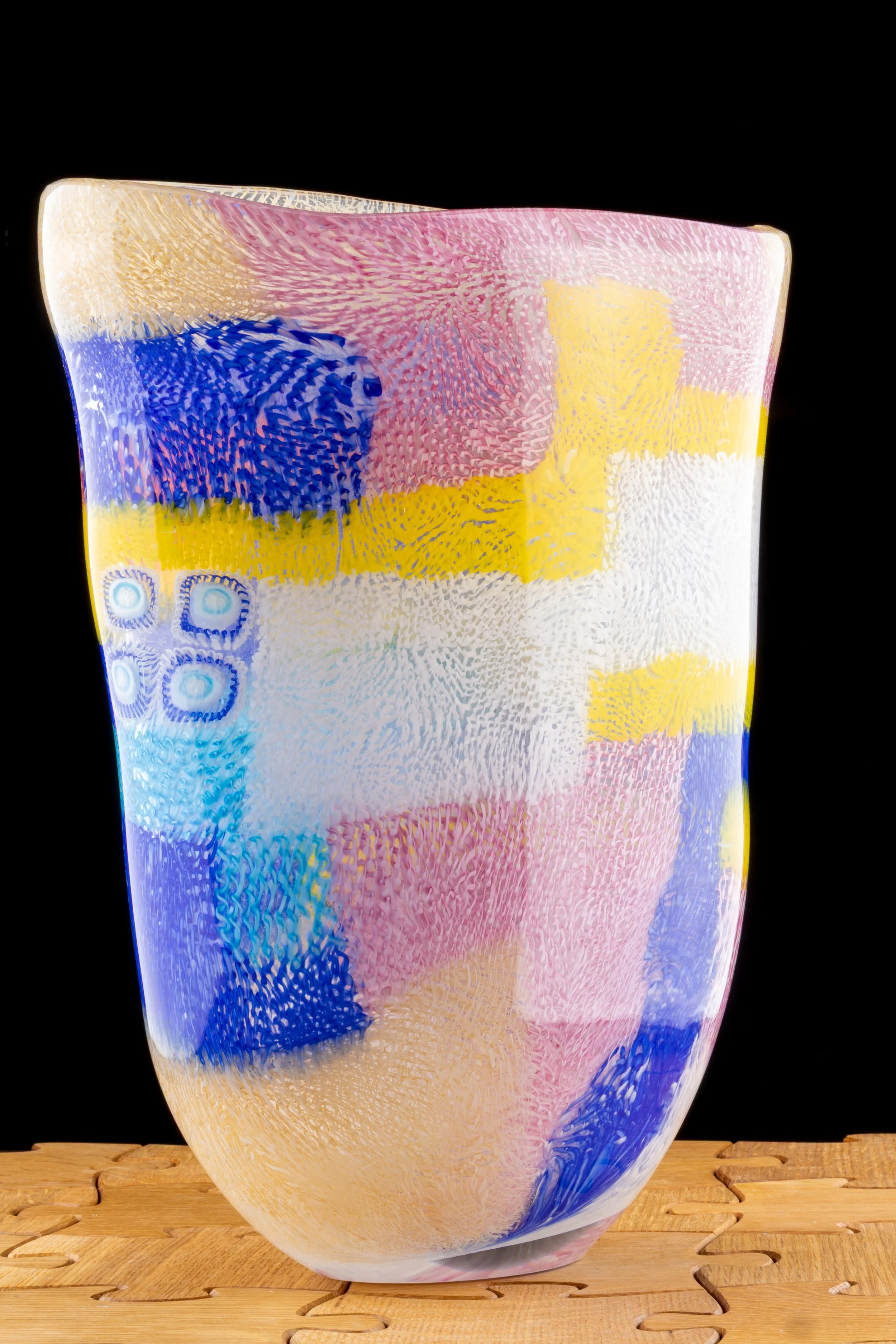 X-Large Patchwork Muarno Vase by Alfier Glass Studio-4.jpg
