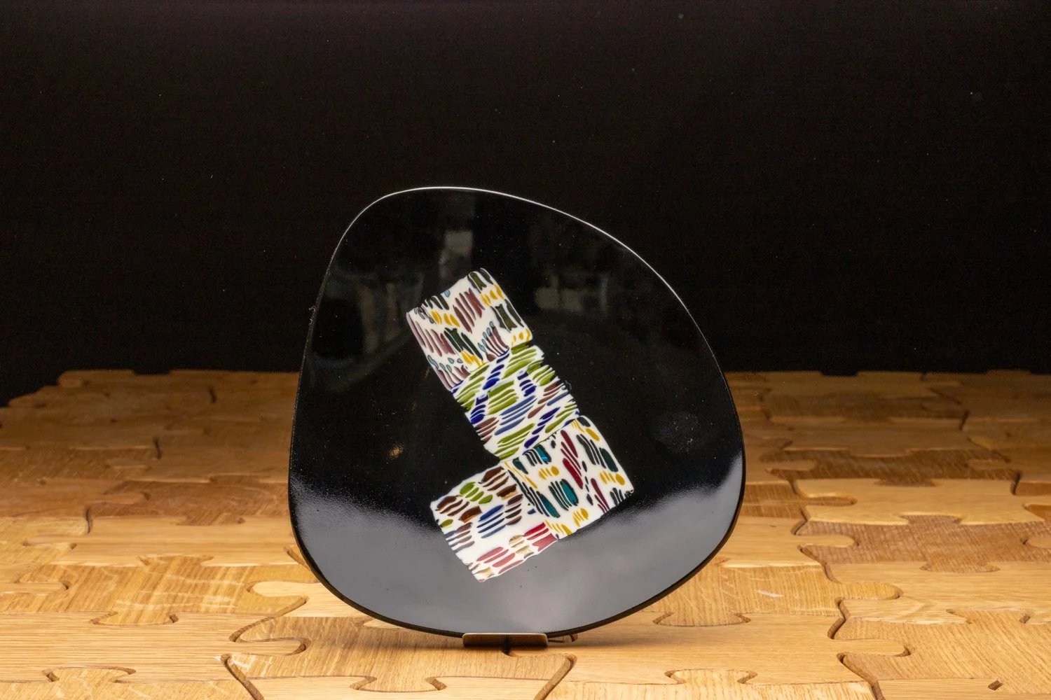 Asymmetrical Murano Glass Plate by Alfier GlassStudio